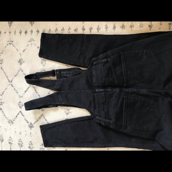 Madewell Black Skinny Overalls Lunar Wash XSTall - Picture 10 of 11